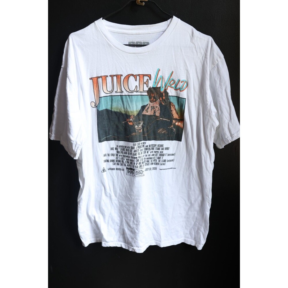 999 Club Legends Never Die Album Juice Wrld Movie Poster Mens XL White T-Shirt